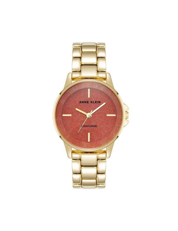 Anne Klein Gemstone Dial Bracelet Watch Pyrite/Gold-Tone