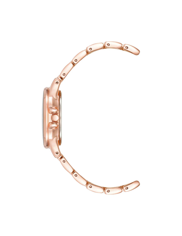 Anne Klein Gemstone Dial Bracelet Watch Rose Gold-Tone/Blue Lapis