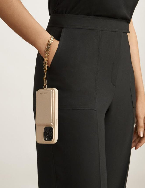 anne klein Heart Link Wrist Strap for iPhone® Gold-Tone