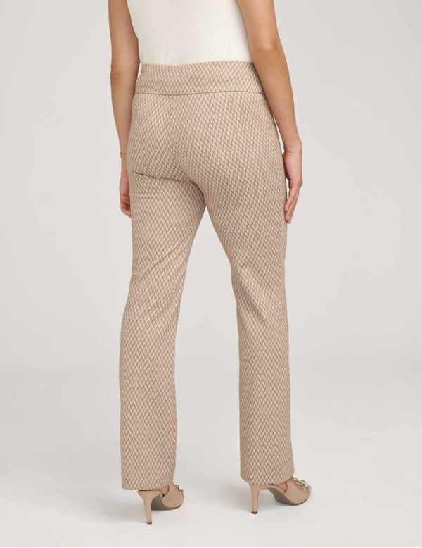 Anne Klein High Rise Pull On Boot Leg Pants- Sale Vicuna/ Anne White