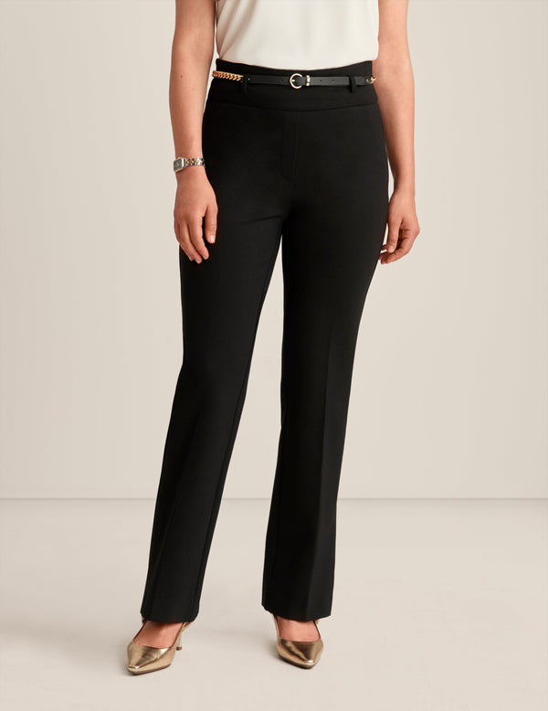 anne klein High Rise Pull On Chain Belt Trouser Anne Black