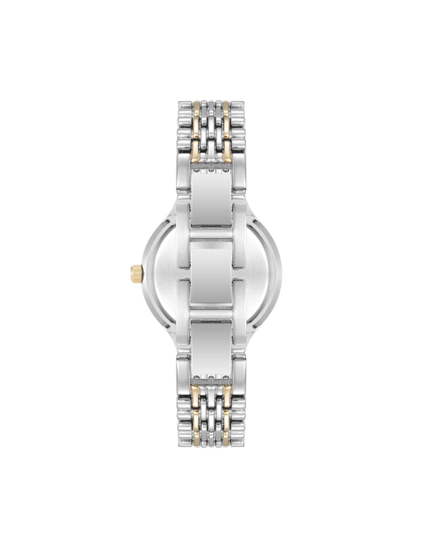 Anne Klein Iconic Round Roman Numeral Bezel Watch Two-Tone