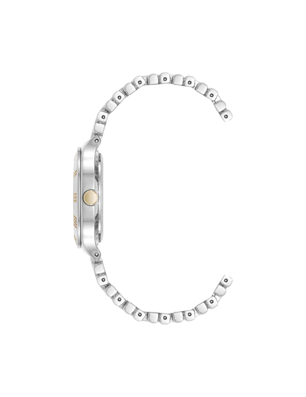 Anne Klein Iconic Round Roman Numeral Bezel Watch Two-Tone