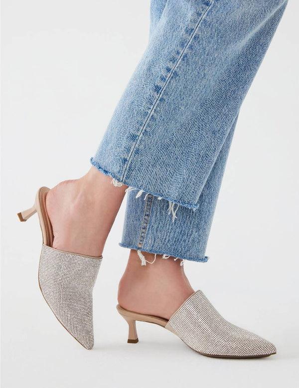 anne klein Impress Crystal Kitten Mule Clear Crystals