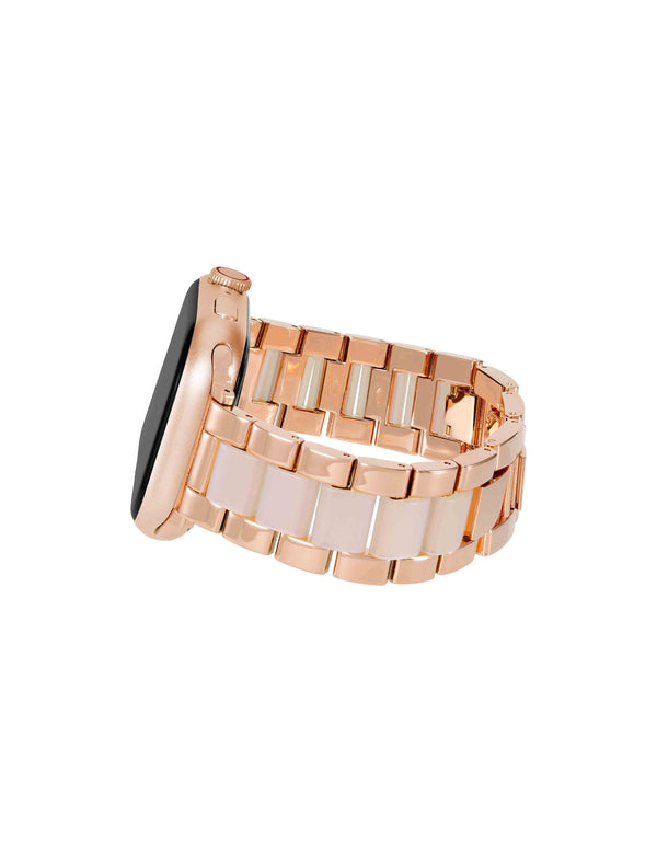 Anne Klein Iridescent Resin Bracelet Band For Apple Watch® Rose Gold-Tone/Iridescent