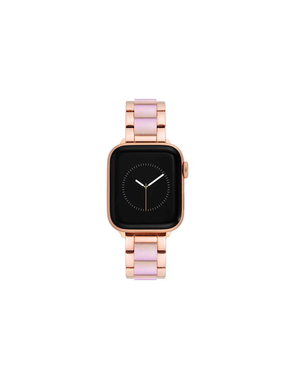 anne klein Iridescent Resin Bracelet Band for Apple Watch® Rose Gold-Tone/Iridescent