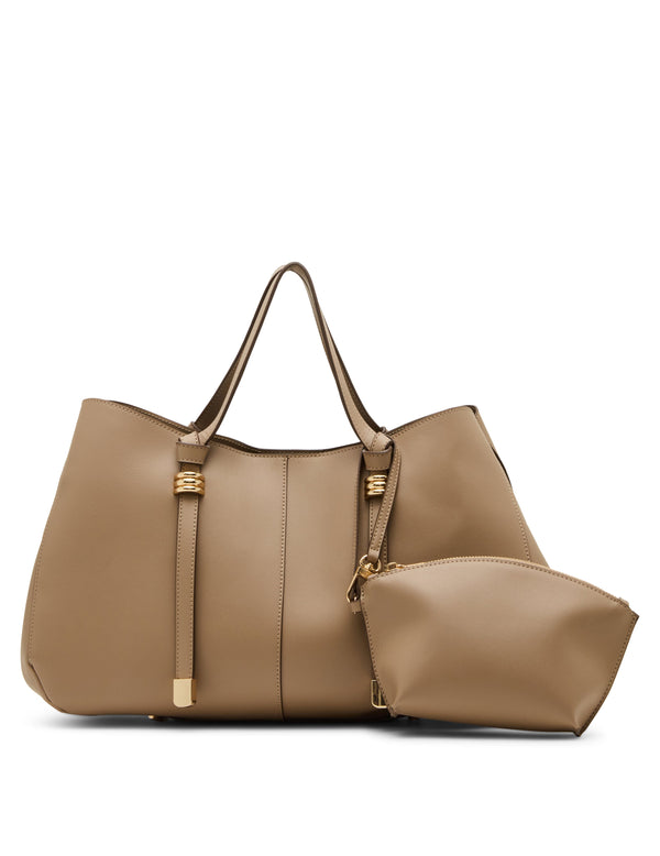 anne klein Large Tote with Convertible Strap Truffle