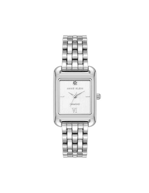 Anne Klein Legacy Diamond Dial Watch Silver-Tone/Gold-Tone