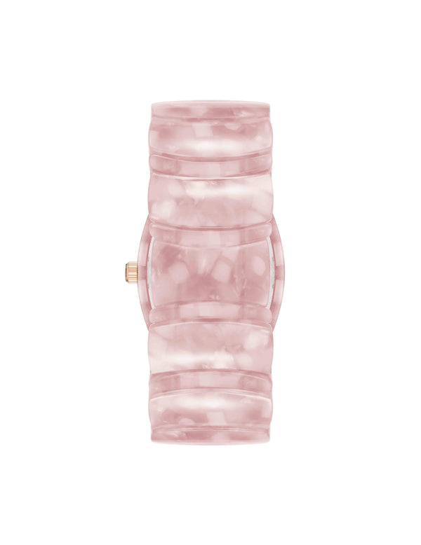Anne Klein Marbleized Acetate Expansion Band Watch Rose Gold-Tone/Pink