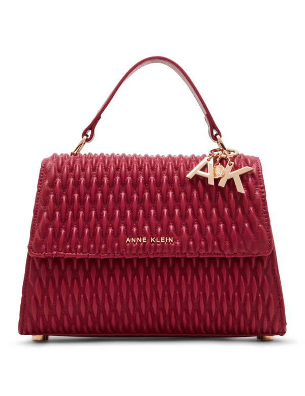 anne klein Medium ruched flap top handle with convertible strap