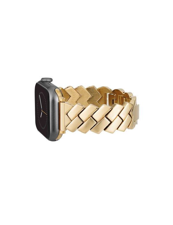 Anne Klein Metal Zig-Zag Bracelet Band For Apple Watch® Gold-Tone