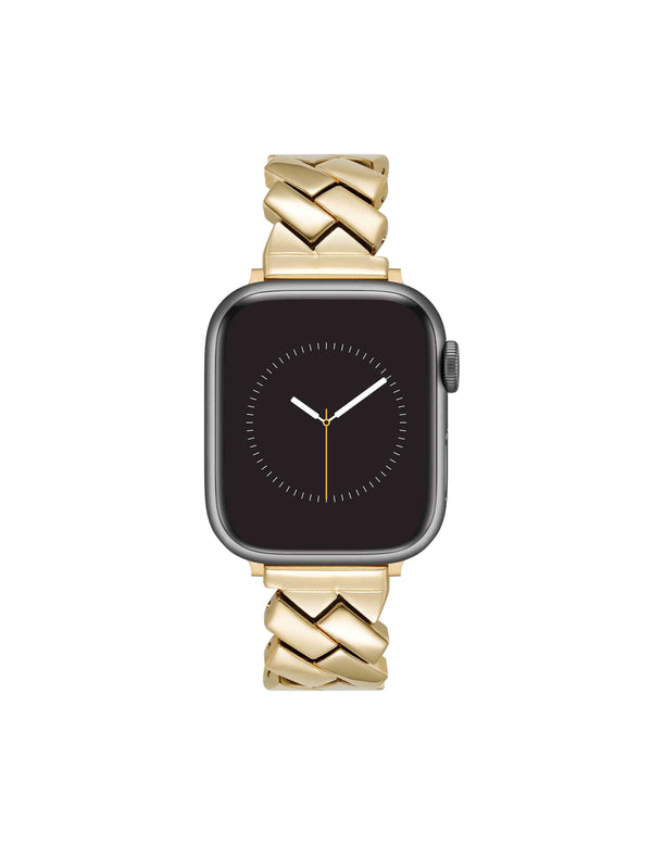 anne klein Metal Zig-Zag Bracelet Band for Apple Watch® Gold-Tone
