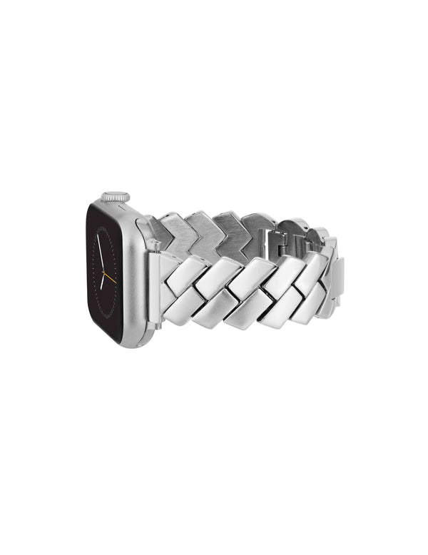Anne Klein Metal Zig-Zag Bracelet Band For Apple Watch® Silver-Tone
