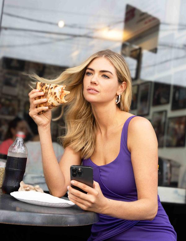 anne klein Midi Dress With Ring Hardware Passion Purple