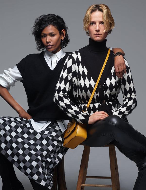 anne klein Milano Stitch Sweater Vest- Sale Anne Black