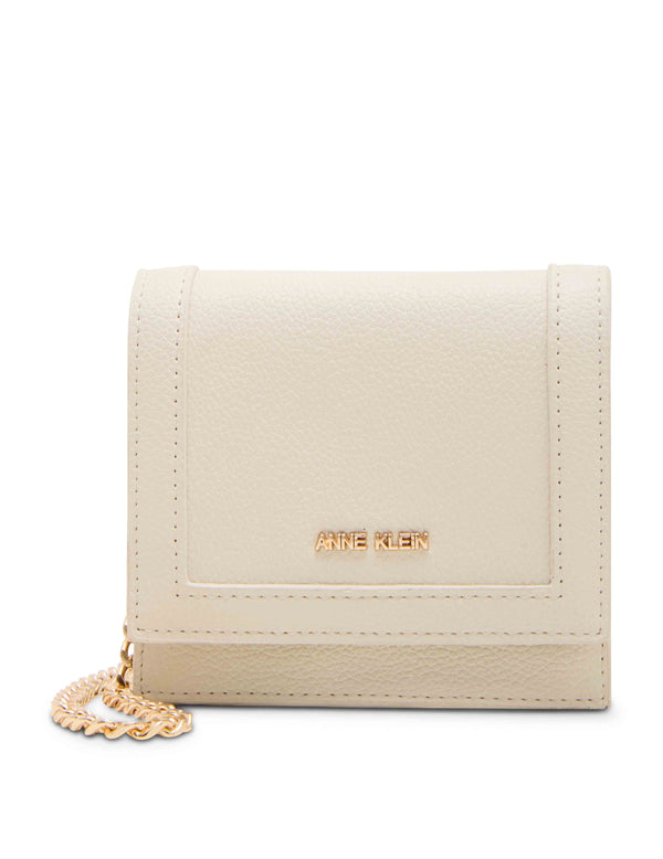 anne klein Mini Flap Wallet With Detachable Mini Chain Strap