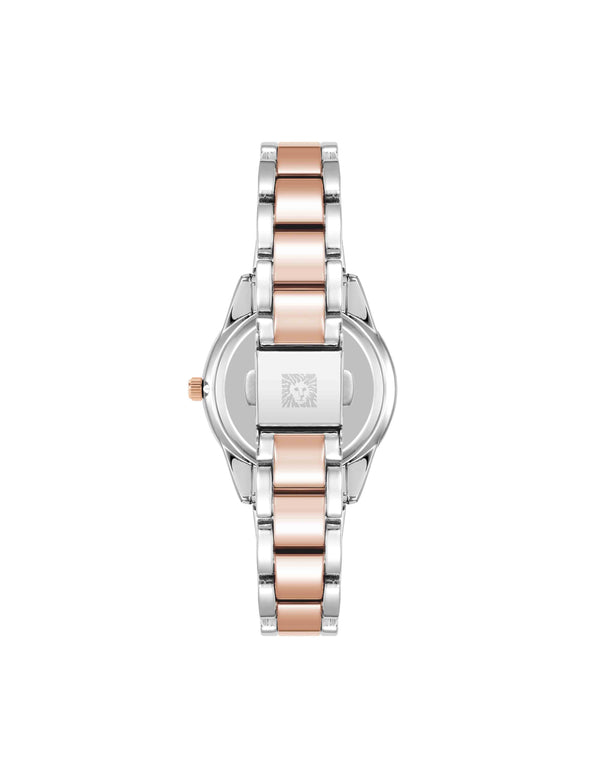 Anne Klein Minimalist Contemporary Watch Brown/Silver-Tone/Rose Gold-Tone
