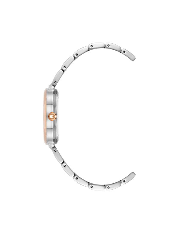 Anne Klein Minimalist Oval Case Watch Silver-Tone/Rose Gold-Tone