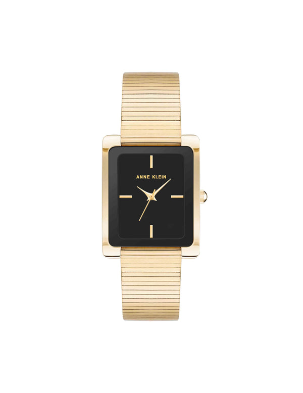 Anne Klein Modern Rectangular Stainless Steel Bracelet Watch Silver-Tone/Gold-Tone