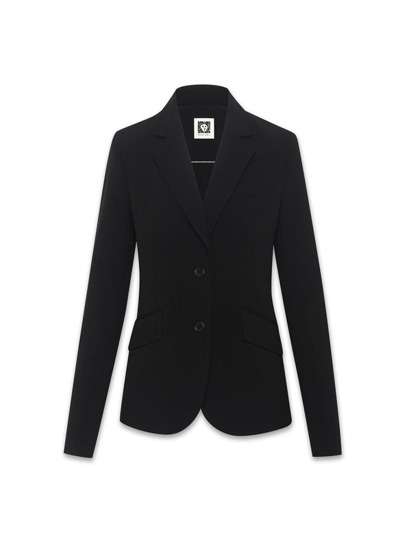 Anne Klein Notch Collar 2 Button Jacket- Sale Anne Black