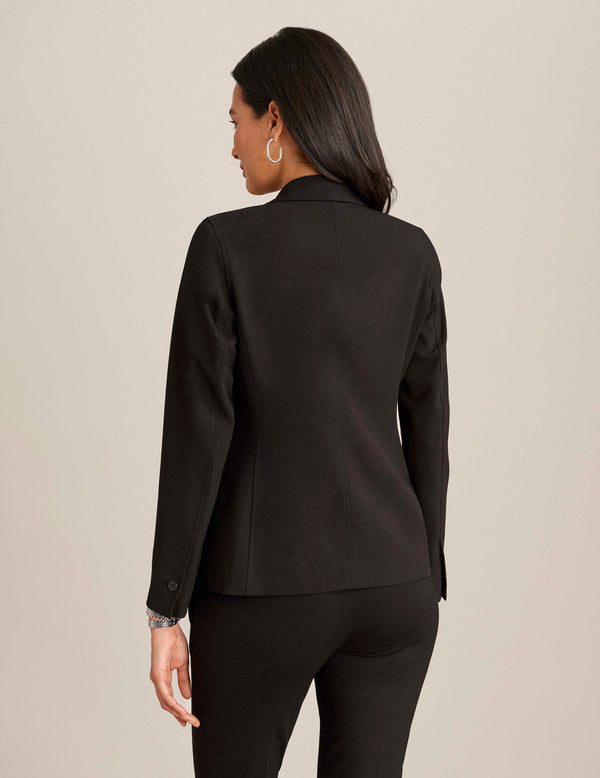 Anne Klein Notch Collar Jacket With Princess Seam Anne Black