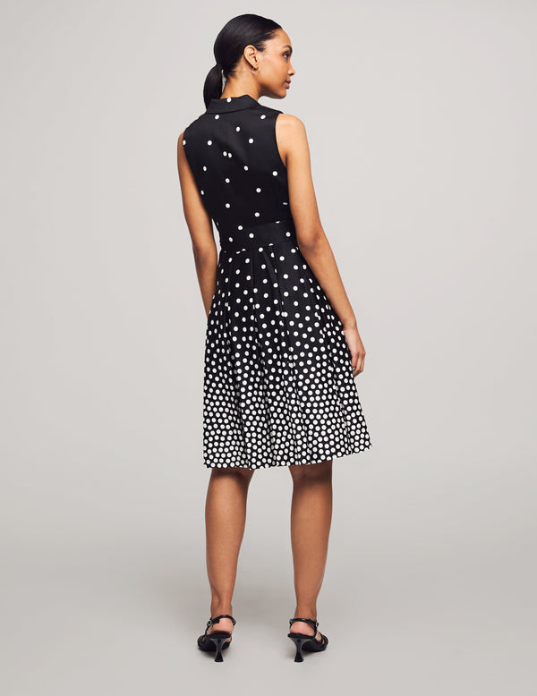 Anne Klein Notch Collar Wrap With Full Skirt- Sale Anne Black/Bright Whit