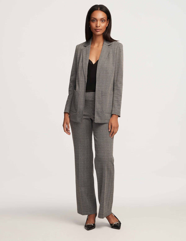 Anne Klein Notched Collar Jacket With Patch Pockets- Sale Anne Black/White