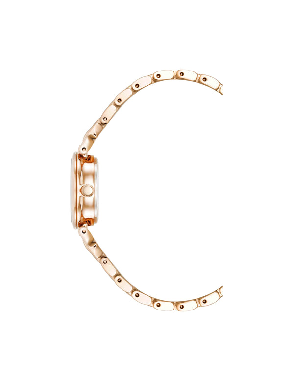 Anne Klein Numbered Dial Bracelet Watch Rose Gold-Tone