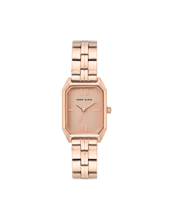anne klein Octagonal Shaped Metal Bracelet Watch Rose Gold-Tone