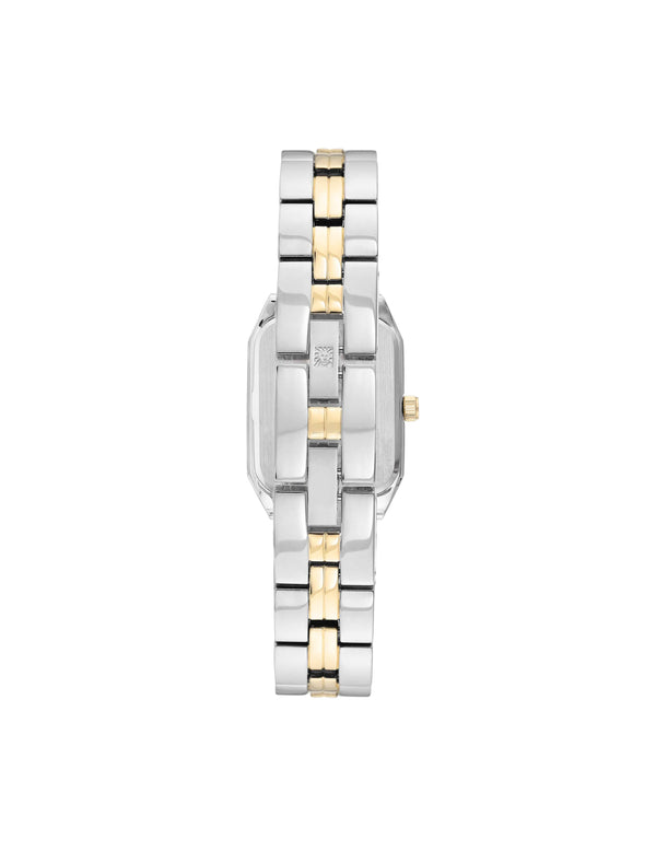 Anne Klein Octagonal Shaped Metal Bracelet Watch Silver&Gold