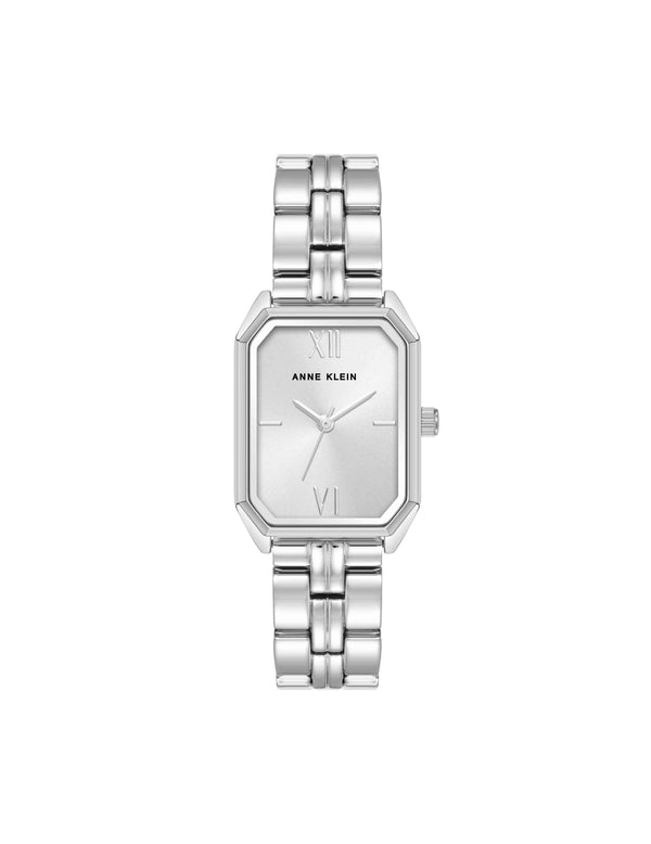 anne klein Octagonal Shaped Metal Bracelet Watch Silver-Tone