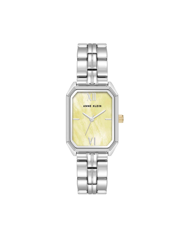 anne klein Octagonal Shaped Metal Bracelet Watch Yellow/Silver-Tone