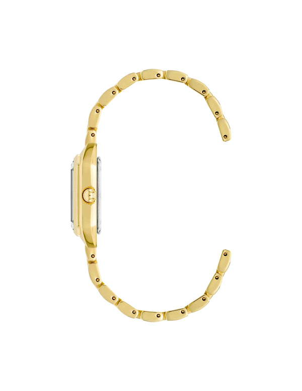 Anne Klein Octagonal Watch And Bracelet Set Gold-Tone/Black