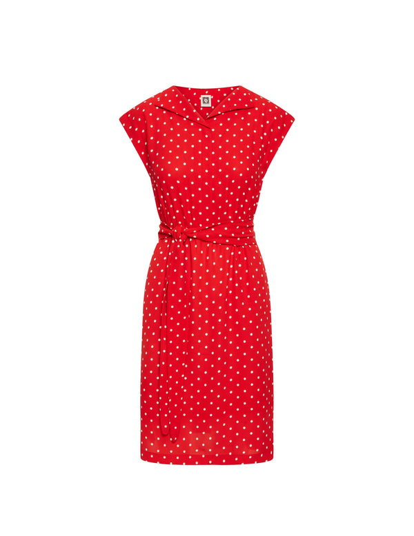 anne klein Open Collar Shirt Dress- Sale Poppy/Anne White