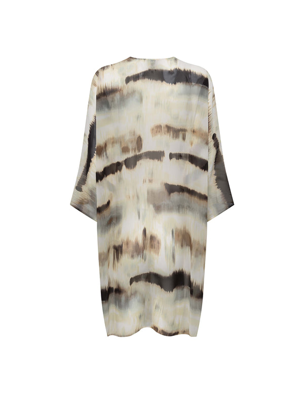 Anne Klein Oversized Sheer Cardigan White Dove Multi