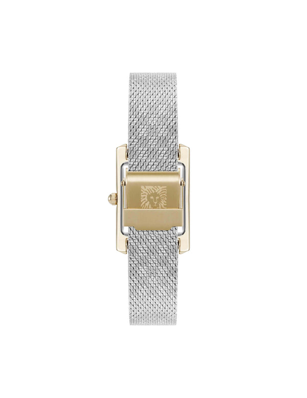 Anne Klein Petite Diamond Dial Bracelet Watch Silver-Tone/Gold-Tone