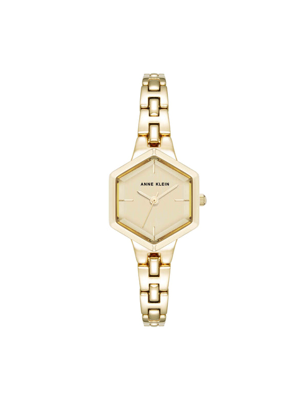 Anne Klein Petite Hexagonal Bracelet Watch Gold-Tone