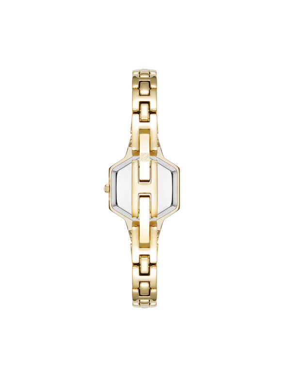 Anne Klein Petite Hexagonal Bracelet Watch Gold-Tone