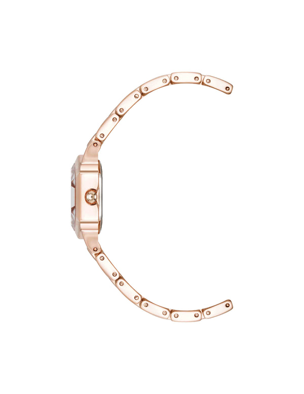 Anne Klein Petite Hexagonal Bracelet Watch Rose Gold-Tone