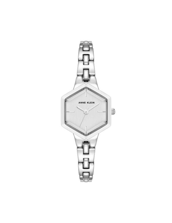 Anne Klein Petite Hexagonal Bracelet Watch Silver-Tone