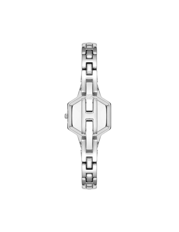 Anne Klein Petite Hexagonal Bracelet Watch Silver-Tone