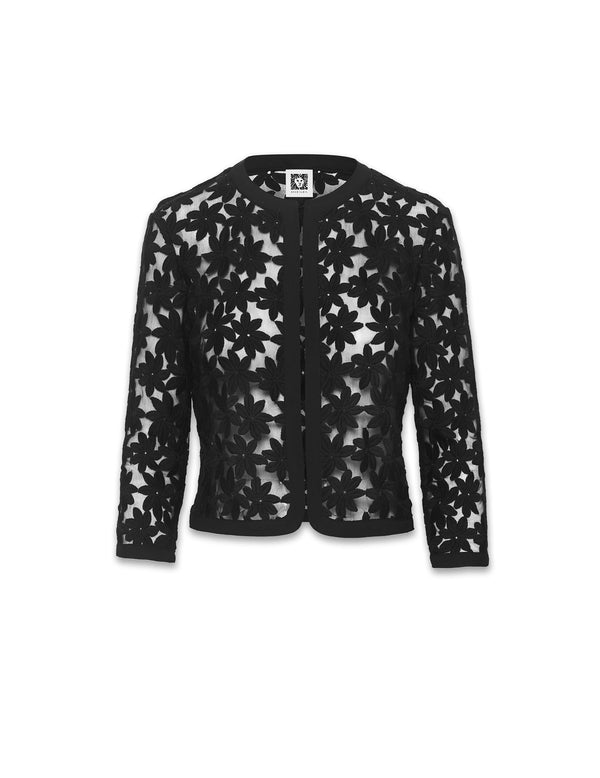 Anne Klein Petite Lace Cardigan Jacket- Sale Anne Black