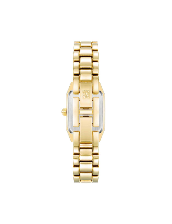 Anne Klein Petite Octagonal Shaped Metal Bracelet Watch Gold-Tone