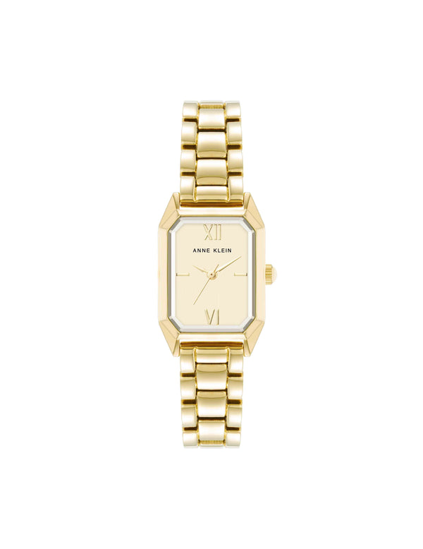 anne klein Petite Octagonal Shaped Metal Bracelet Watch Gold-Tone
