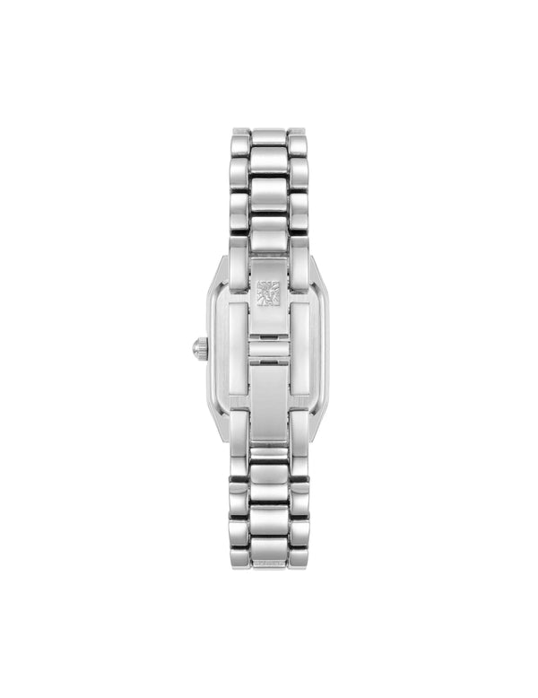Anne Klein Petite Octagonal Shaped Metal Bracelet Watch Silver-Tone