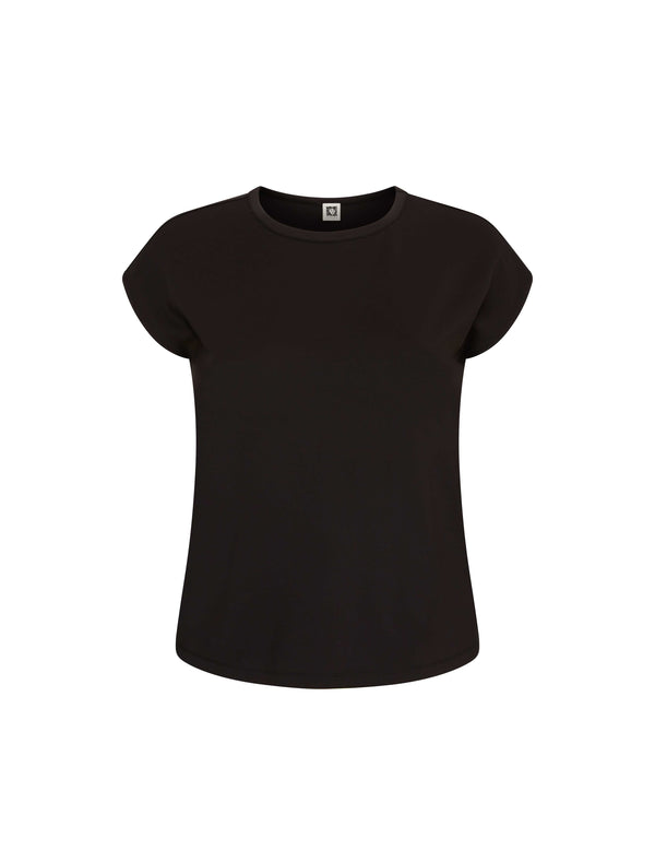 anne klein Plus Size Monaco Short Sleeve Tee- Sale Anne Black