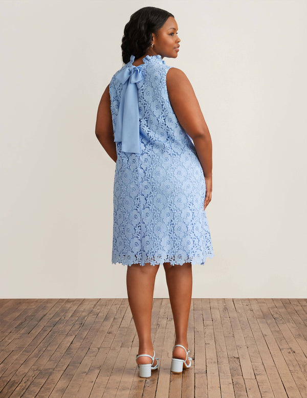 Anne Klein Plus Size Sleeveless Shift Dress Cape Blue