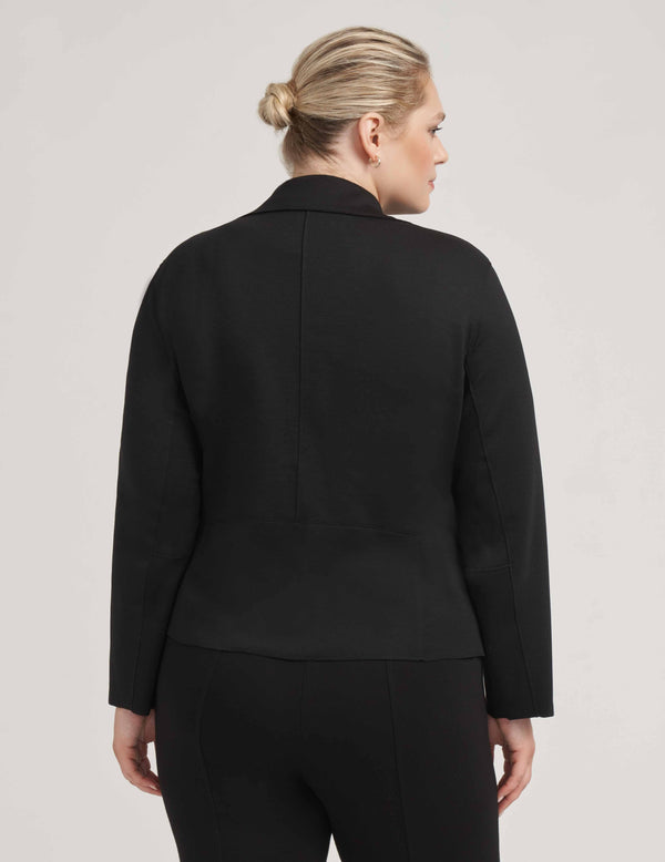 Anne Klein Plus Size Zip Front Moto Jacket- Sale Anne Black