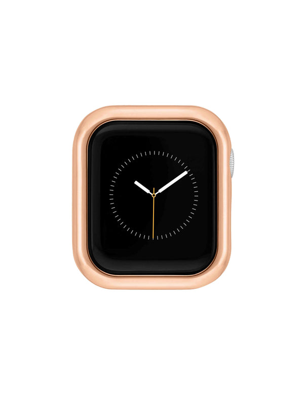 anne klein Polished Metal Bumper for Apple Watch® Rose Gold-Tone