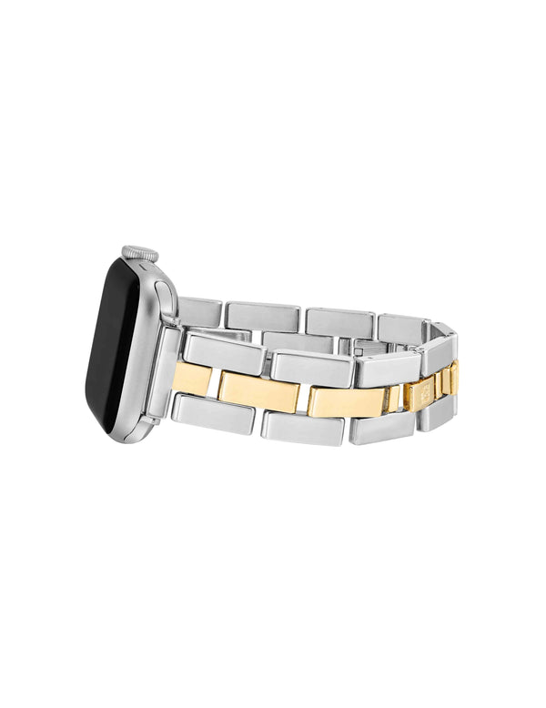 Anne Klein Polished Metal Link Bracelet Band For Apple Watch® Silver-Tone/Gold-Tone